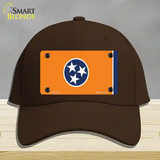 Tennessee Flag Orange Novelty License Plate Hat Tag Cotton Dark Brown