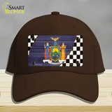 New York Racing Flag Novelty License Plate Hat Tag Cotton Dark Brown