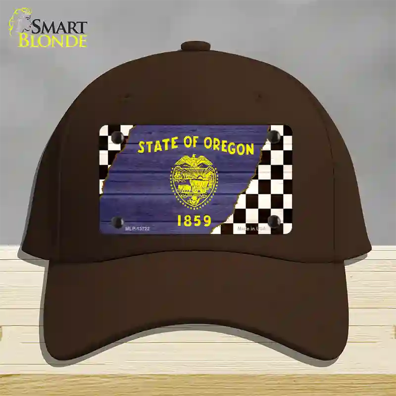 Oregon Racing Flag Novelty License Plate Hat Tag Cotton Dark Brown