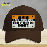 Dont Touch My Truck Novelty License Plate Hat Tag Cotton Dark Brown