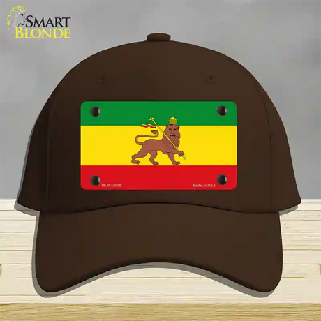 Ethiopia Flag Novelty License Plate Hat Tag Cotton / Dark Brown