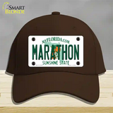 Marathon Florida Novelty License Plate Hat Tag Cotton Dark Brown