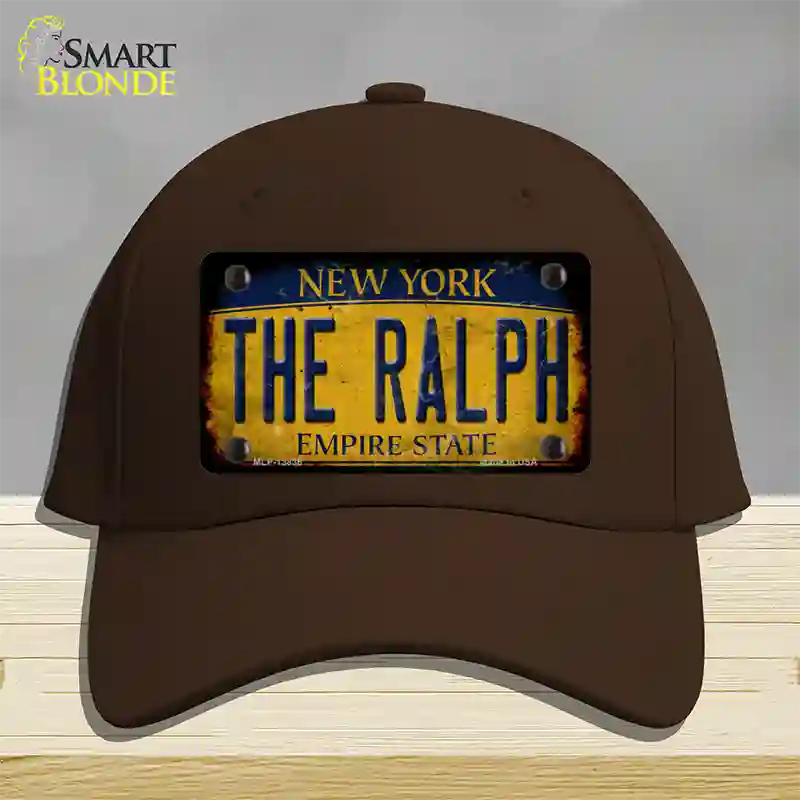 The Ralph New York Rusty Novelty License Plate Hat Tag Cotton Dark Brown