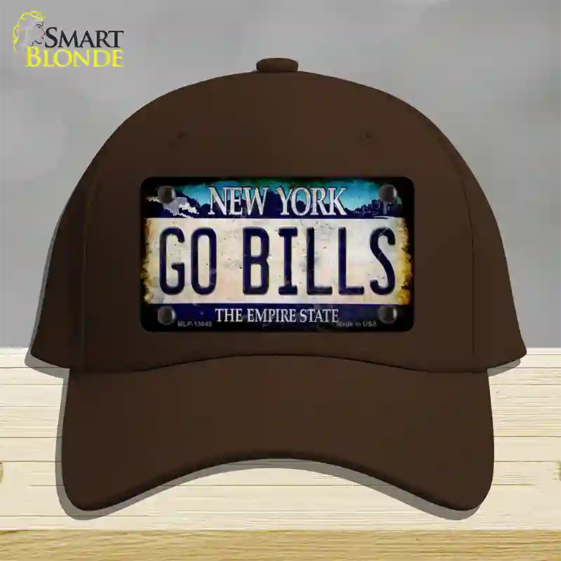Go Bills New York Rusty Novelty License Plate Hat Tag Cotton Dark Brown
