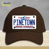 Pinetown North Carolina Novelty License Plate Hat Tag Cotton Dark Brown