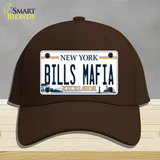 Bills Mafia NY Excelsior Novelty License Plate Hat Tag Cotton Dark Brown