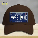 More Love Hearts Tennessee Blue Novelty License Plate Hat Tag Cotton Dark Brown
