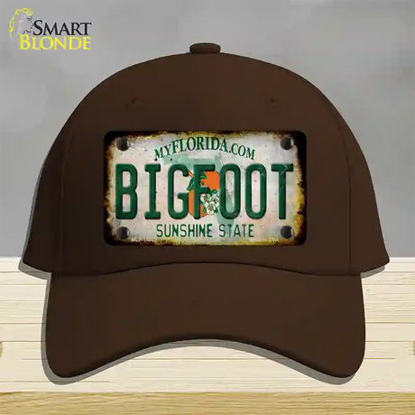 Bigfoot Florida Novelty License Plate Hat Tag Cotton / Dark Brown