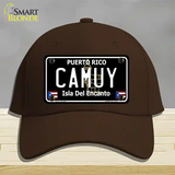 Camuy Puerto Rico Black Novelty License Plate Hat Cotton / Dark Brown