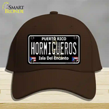 Hormigueros Puerto Rico Black Novelty License Plate Hat Cotton / Dark Brown
