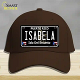 Isabela Puerto Rico Black Novelty License Plate Hat Cotton / Dark Brown