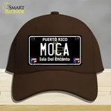 Moca Puerto Rico Black Novelty License Plate Hat Cotton / Dark Brown