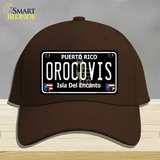 Orocovis Puerto Rico Black Novelty License Plate Hat Cotton / Dark Brown