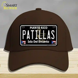 Patillas Puerto Rico Black Novelty License Plate Hat Cotton / Dark Brown