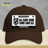 Mississippi POW MIA Some Gave All Novelty License Plate Hat Cotton / Dark Brown