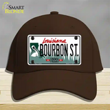 Bourbon St Louisiana Novelty License Plate Hat Cotton / Dark Brown