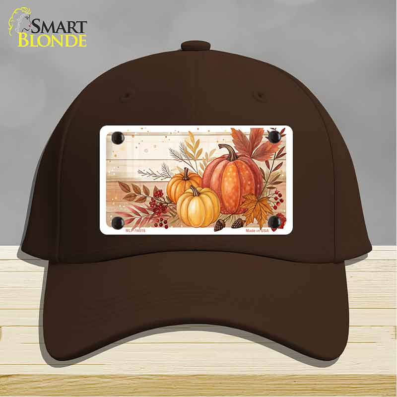 Autumn Pumpkins & Leaves Novelty License Plate Hat HAT-MLP-14516