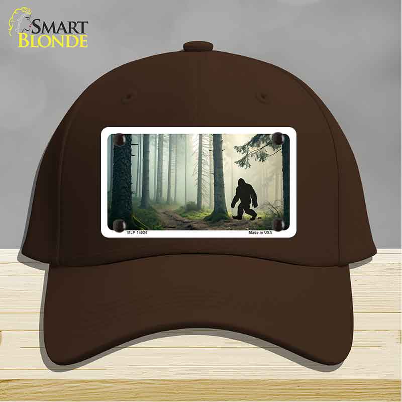 Bigfoot Silhouette Forest Novelty License Plate Hat HAT-MLP-14524