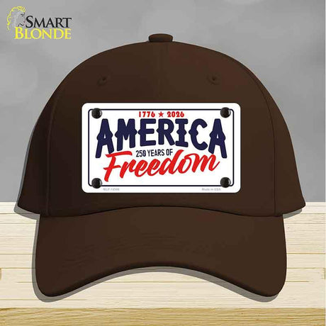 America 250 Years Novelty License Plate Hat HAT-MLP-14546 Cotton Dark Brown