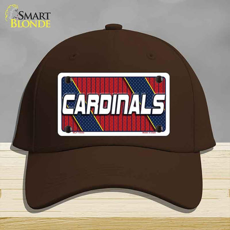 Brown cap with 'Cardinals' logo on a gray background
