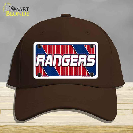 Brown cap with 'Rangers' logo on a gray background
