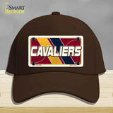 Brown cap with Cavaliers license plate design on a gray background