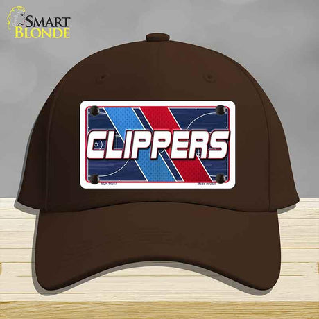 Brown cap with 'CLIPPERS' logo on a gray background