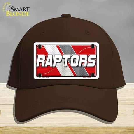 Brown cap with 'RAPTORS' logo on a gray background