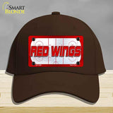 RED WINGS Graphic Novelty License Plate Hat HAT-MLP-14666 Cotton Dark Brown