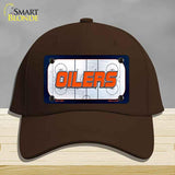OILERS Graphic Novelty License Plate Hat HAT-MLP-14667 Cotton Dark Brown