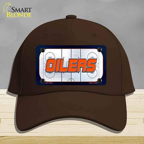 OILERS Graphic Novelty License Plate Hat HAT-MLP-14667 Cotton Dark Brown