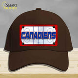 CANADIENS Graphic Novelty License Plate Hat HAT-MLP-14671 Cotton Dark Brown