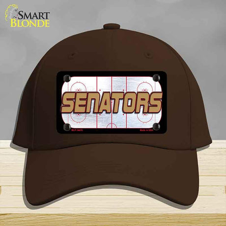 SENATORS Graphic Novelty License Plate Hat HAT-MLP-14676 Cotton Dark Brown