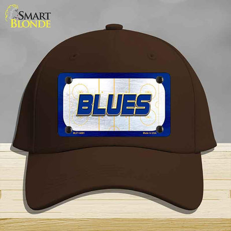BLUES Graphic Novelty License Plate Hat HAT-MLP-14681 Cotton Dark Brown