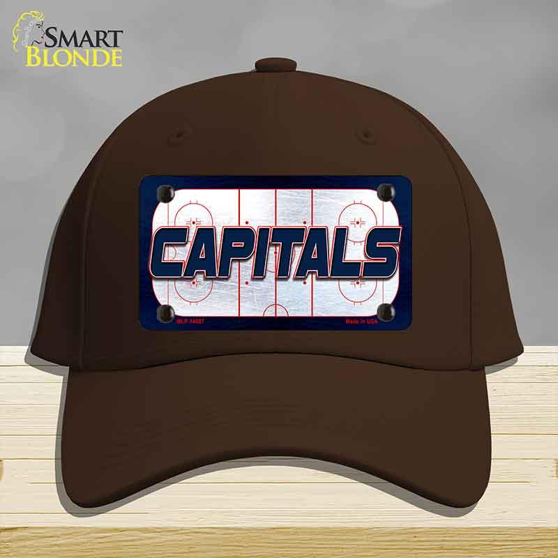 CAPITALS Graphic Novelty License Plate Hat HAT-MLP-14687 Cotton Dark Brown