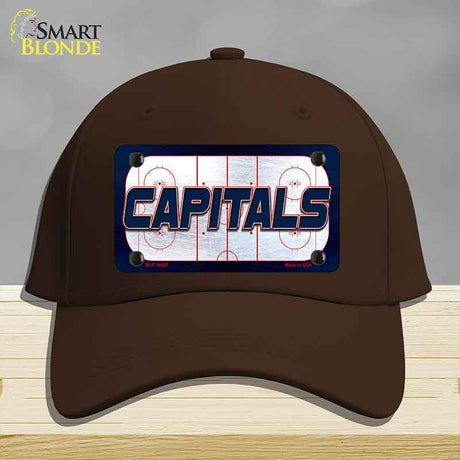 CAPITALS Graphic Novelty License Plate Hat HAT-MLP-14687 Cotton Dark Brown