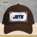 JETS Graphic Novelty License Plate Hat HAT-MLP-14688 Cotton Dark Brown