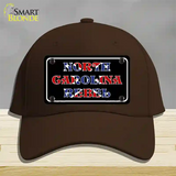 North Carolina Rebel Novelty License Plate Hat Cotton / Dark Brown