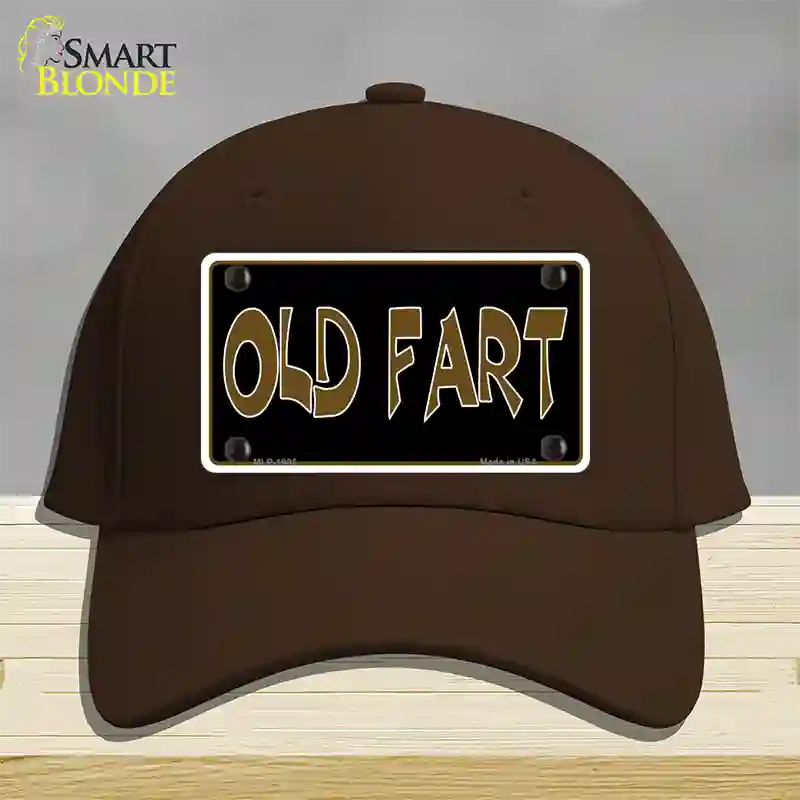 Old Fart Novelty License Plate Hat Cotton / Dark Brown