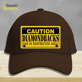 Caution Diamondbacks Fan Novelty License Plate Hat Cotton / Dark Brown
