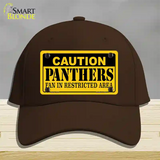 Caution Panthers Hockey Novelty License Plate Hat Cotton / Dark Brown