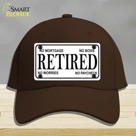 Retired Novelty License Plate Hat Cotton / Dark Brown