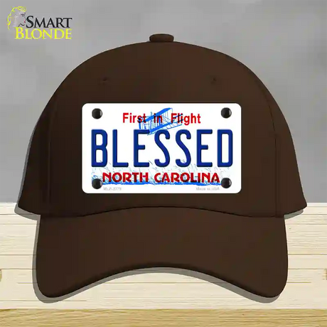Blessed North Carolina Novelty License Plate Hat Cotton / Dark Brown