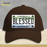 Blessed Michigan State Novelty License Plate Hat Cotton / Dark Brown
