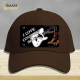 I Love Country Music Novelty License Plate Hat Cotton / Dark Brown