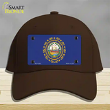 New Hampshire State Flag Novelty License Plate Hat Cotton / Dark Brown