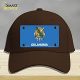 Oklahoma State Flag Novelty License Plate Hat Cotton / Dark Brown