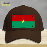 Burkina Faso Flag Novelty License Plate Hat Cotton / Dark Brown