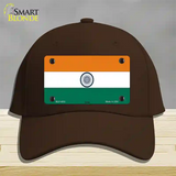 India Flag Novelty License Plate Hat Cotton / Dark Brown