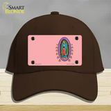 Virgin Mary Pink Novelty License Plate Hat Cotton / Dark Brown